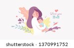 vector illustration of mother... | Shutterstock .eps vector #1370991752