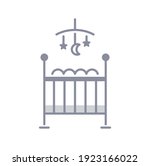 baby bed icon. vector... | Shutterstock .eps vector #1923166022