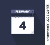 4th February Calendar Icon....