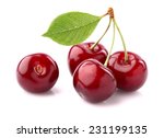 Cherry On A White Background