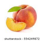 Beauty peach with leaf