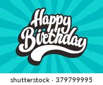 happy birthday lettering text | Shutterstock .eps vector #379799995