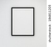 modern frame on the wall. 3d... | Shutterstock . vector #186811205