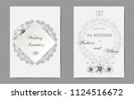   wedding invitation in silver... | Shutterstock .eps vector #1124516672