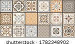 collection of 18 ceramic tiles... | Shutterstock .eps vector #1782348902