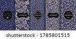 set of 5 seamless patterns in... | Shutterstock .eps vector #1785801515