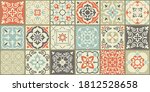  collection of 18 ceramic tiles ... | Shutterstock .eps vector #1812528658