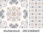 seamless azulejo tile.... | Shutterstock .eps vector #1821468665