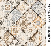 seamless vintage pattern with... | Shutterstock .eps vector #1915757752