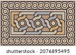vintage arabesque carpet. ... | Shutterstock .eps vector #2076895495