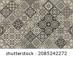 seamless patchwork. hand drawn... | Shutterstock .eps vector #2085242272
