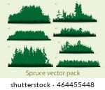 spruce forest vector pack | Shutterstock .eps vector #464455448
