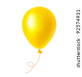Vector Yellow Balloon.