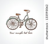 vintage bicycle. vector... | Shutterstock .eps vector #133593062
