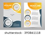 vector flyer template design.... | Shutterstock .eps vector #393861118