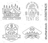 set of camping badges  patches. ... | Shutterstock .eps vector #2150078425