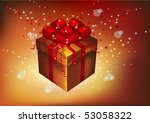 gift  souvenir on a holiday | Shutterstock .eps vector #53058322