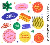 set of free shipping vector... | Shutterstock .eps vector #1927144442