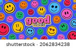 cool trendy good vibes... | Shutterstock .eps vector #2062834238