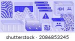 vaporwave retro desktop artwork.... | Shutterstock .eps vector #2086853245