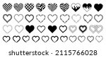 set of heart acid style shapes. ... | Shutterstock .eps vector #2115766028