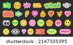 set of cool trendy hand drawn... | Shutterstock .eps vector #2147335395