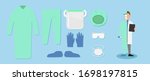 vector set of medical personal... | Shutterstock .eps vector #1698197815