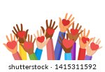 voluntary and donation flat... | Shutterstock .eps vector #1415311592