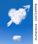 Love heart real white cloud...