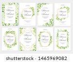 wedding invitation with green... | Shutterstock .eps vector #1465969082
