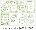 wedding invitation with green... | Shutterstock .eps vector #1465969085