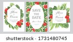 wedding invitation set. cards... | Shutterstock .eps vector #1731480745