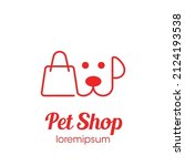 pet shop logo symbol or icon... | Shutterstock .eps vector #2124193538