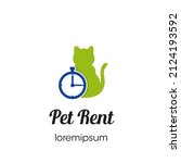 pet rent logo symbol or icon... | Shutterstock .eps vector #2124193592
