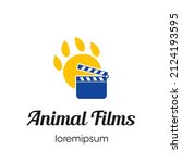 animal films logo symbol or... | Shutterstock .eps vector #2124193595