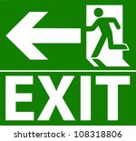 Green Exit Emergency Sign On White Free Stock Photo - Public Domain ...