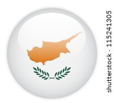Cyprus Flag Button On White