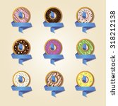 icons for a shop selling donuts | Shutterstock . vector #318212138