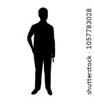young man with book silhouette... | Shutterstock .eps vector #1057783028