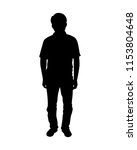 standing man silhouette vector. ... | Shutterstock .eps vector #1153804648