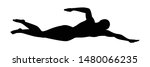 swimmer silhouette vector ... | Shutterstock .eps vector #1480066235