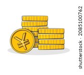 stack of yen or yuan money... | Shutterstock .eps vector #2085100762