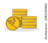 stack of rupee money currency... | Shutterstock .eps vector #2085100882