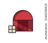 colored thin icon of warehouse  ... | Shutterstock .eps vector #2160230415