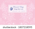 vintage card hand drawn cherry... | Shutterstock .eps vector #1837218595