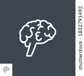 brain related vector line icon. ... | Shutterstock .eps vector #1832791492