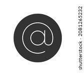 arroba button sign. containing... | Shutterstock .eps vector #2081265232