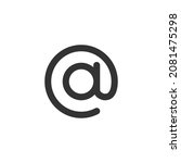 arroba button sign. containing... | Shutterstock . vector #2081475298