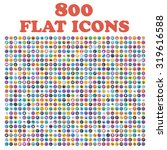 set of 800 flat icons  for web  ... | Shutterstock . vector #319616588