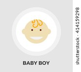 baby boy icon vector. flat icon ... | Shutterstock .eps vector #414159298